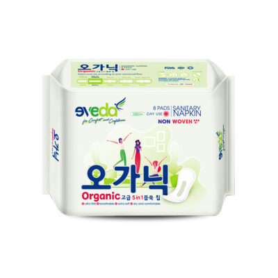 BĂNG VỆ SINH EVEDA ORGANIC DÙNG BAN NGÀY - 8 MIẾNG KHÔNG CÁNH (245MM)