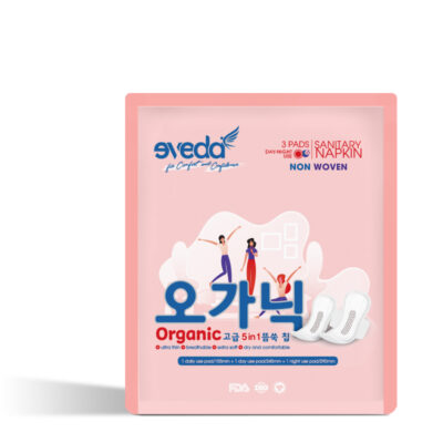 BĂNG VỆ SINH DU LỊCH EVEDA ORGANIC DÙNG NGÀY VÀ ĐÊM - 3 MIẾNG (1 MIẾNG DÙNG HÀNG NGÀY 155MM +  1 MIẾNG BAN NGÀY 245MM +  1 MIẾNG BAN ĐÊM 290MM)